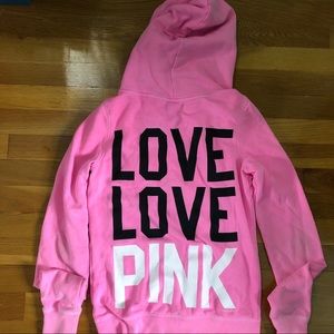 2 for $15 Neon Pink PINK Zip Hoodie